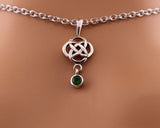 Celtic Sterling Silver Emerald