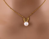 Bunny Pearl Necklace