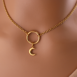 Gold O Ring and Moon Day Collar