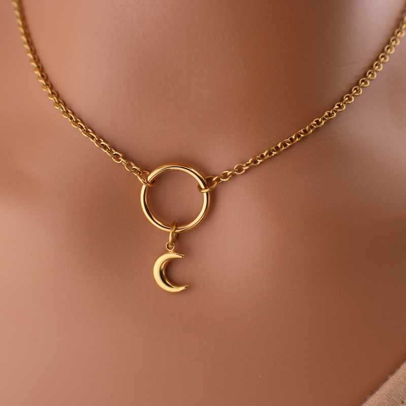 Gold O Ring and Moon