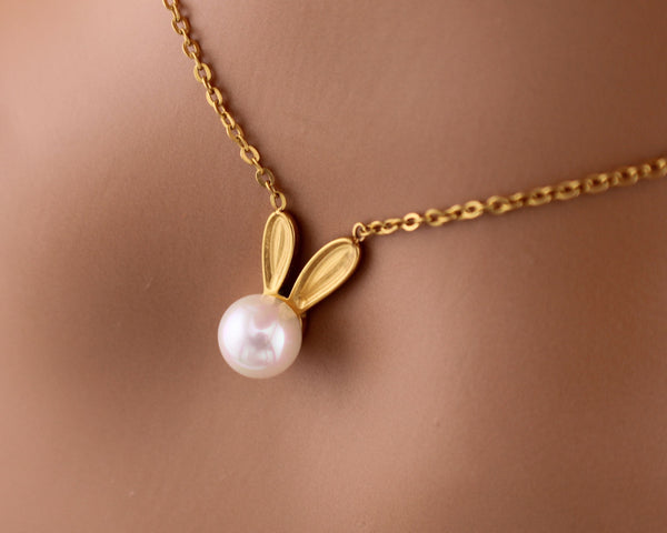 Bunny Pearl Necklace