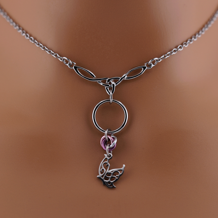 Celtic O-Ring Customizable Lover's O Knot & Butterfly