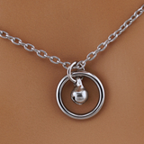 Dainty Submissive Day Collar – Petite BDSM O-Ring Necklace with Bell