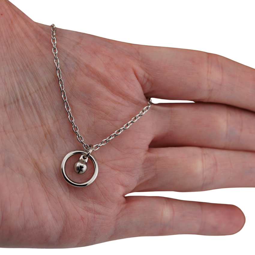 Dainty Submissive Day Collar – Petite BDSM O-Ring Necklace with Bell