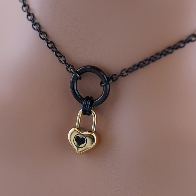 Black O w/ Gold Heart Owned Symbol