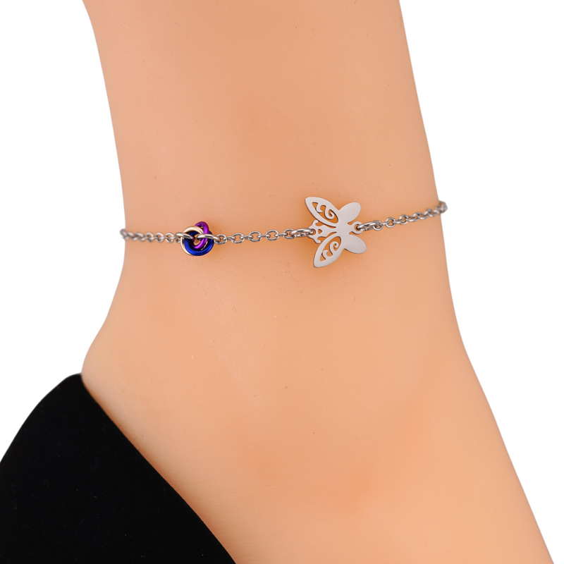 Butterfly O Ring Anklet