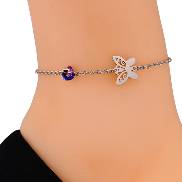 Butterfly O Ring Anklet