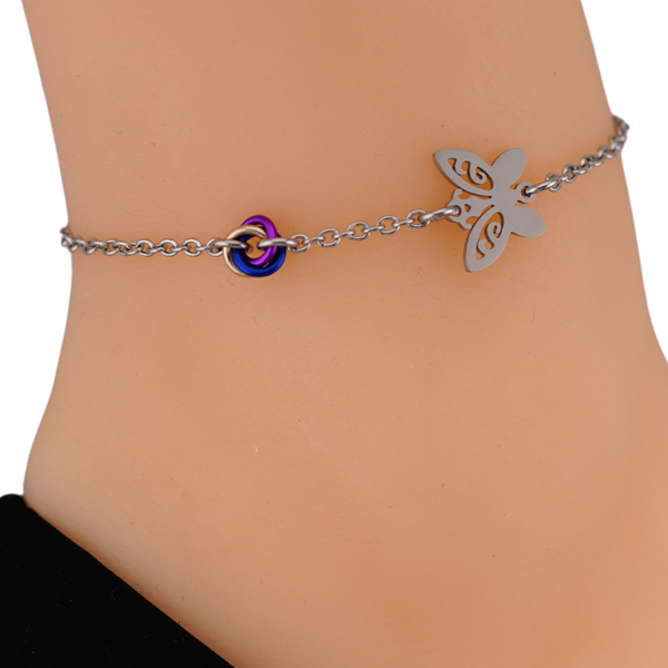 Butterfly O Ring Anklet
