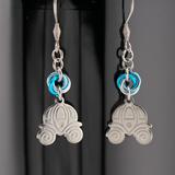 Princess Inspired Carriage and Customizable O-Ring Earrings