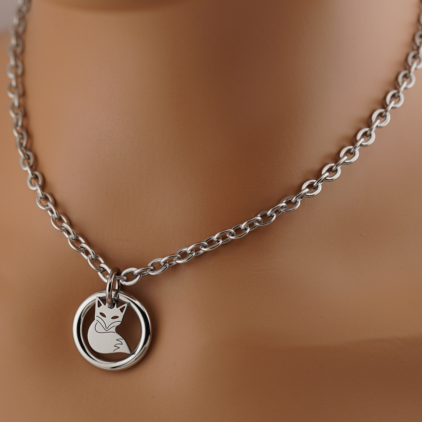 Unisex Fox O-Ring Necklace – Discreet Day Collar