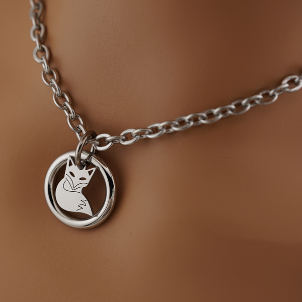 Unisex Fox O-Ring Necklace – Discreet Day Collar