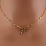 Good Girl Bow Collar – Gold Edition