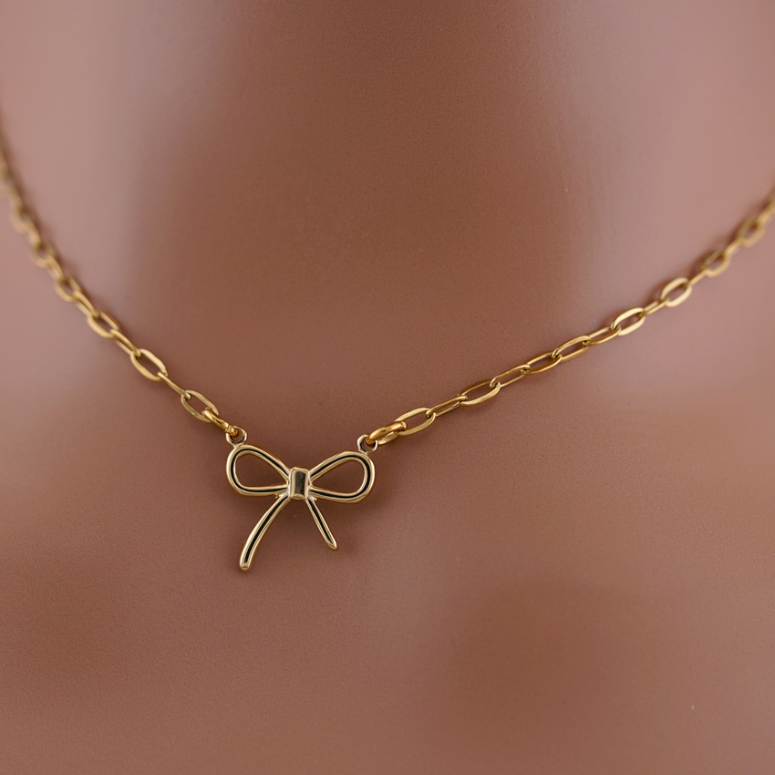 Good Girl Bow Collar – Gold Edition