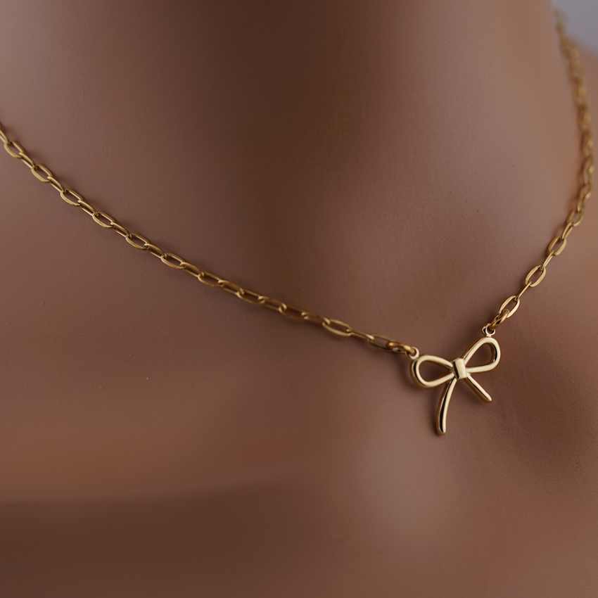 Good Girl Bow Collar – Gold Edition