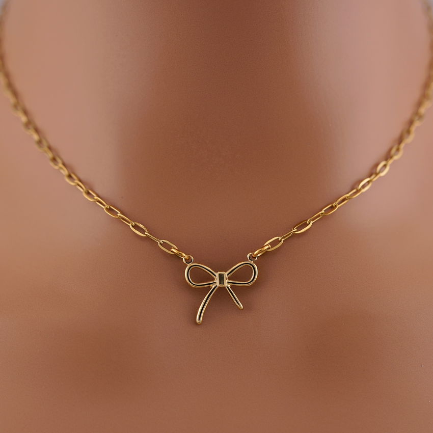 Good Girl Bow Collar – Gold Edition