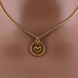 Gold Heart Wheat Chain