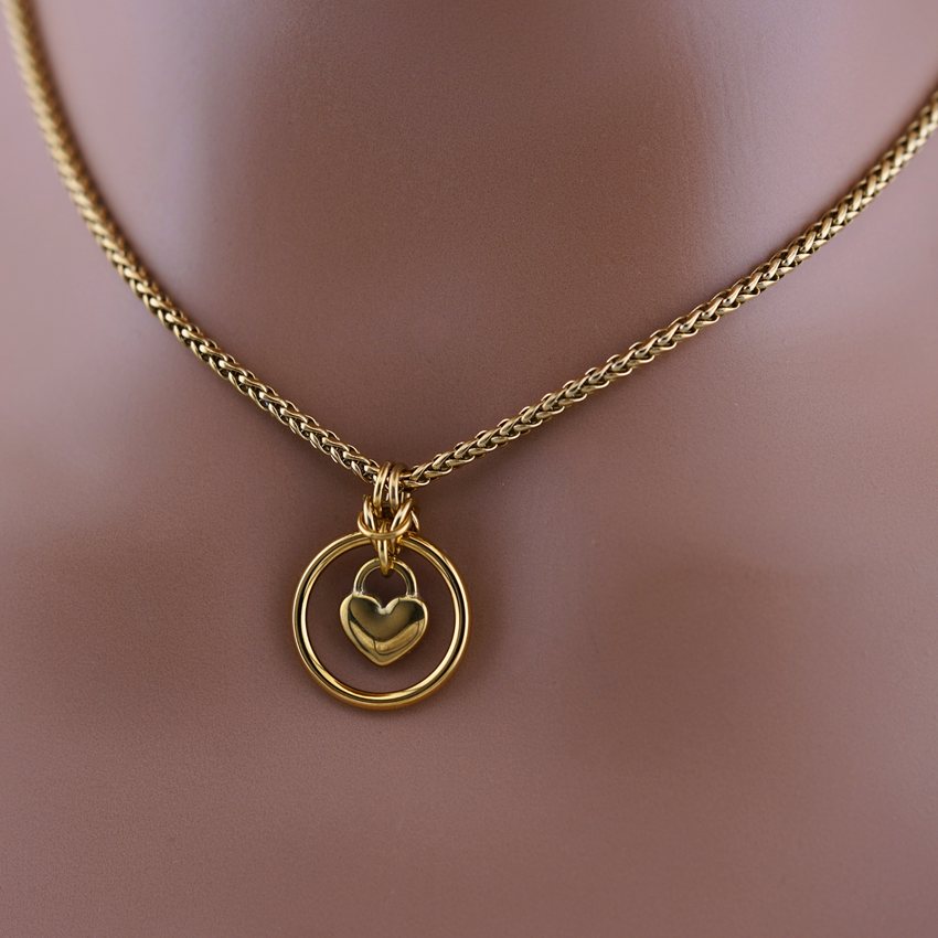 Gold Heart Wheat Chain