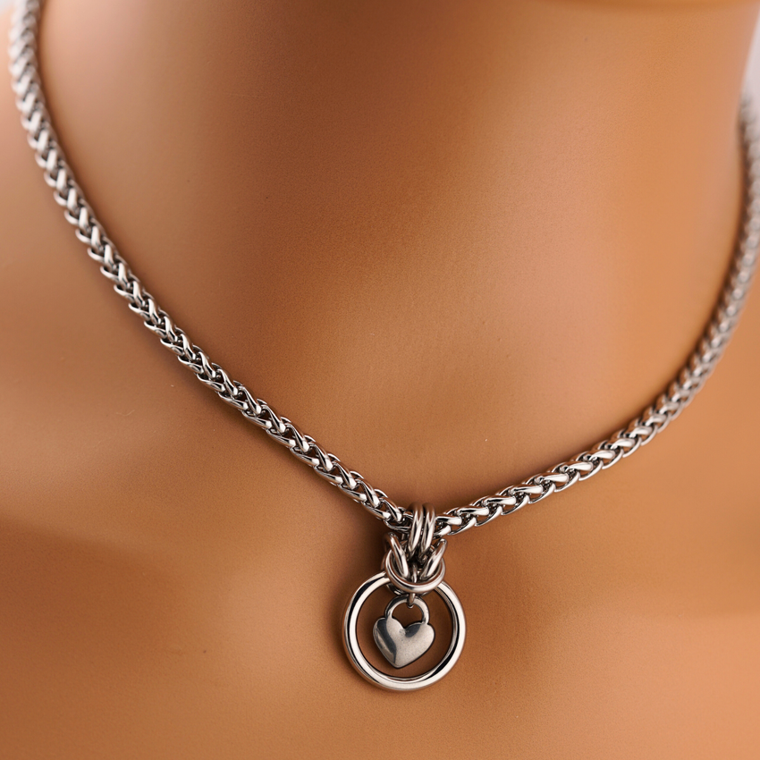 O Ring on Chainmaille w/ Heart