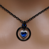 Sapphire Heart O-Ring Necklace