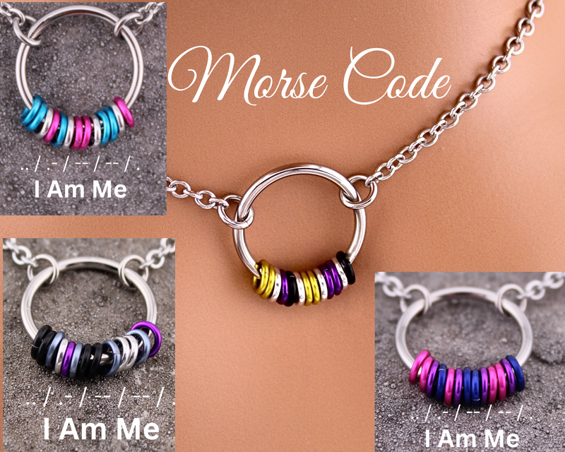 LGBTQ Morse Code Necklace 24-7