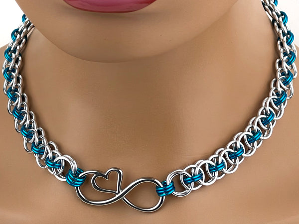 Infinity Heart Chainmaille Choker