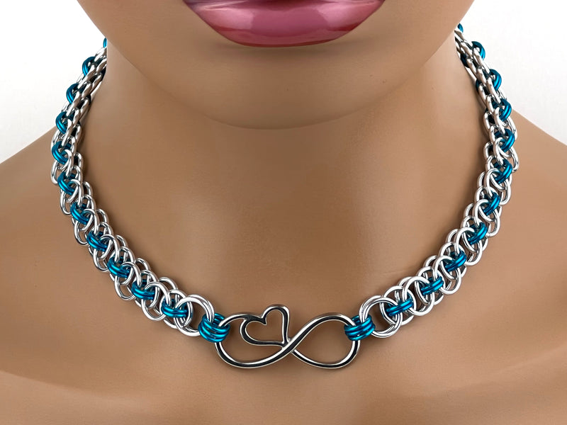 Infinity Heart Chainmaille Choker