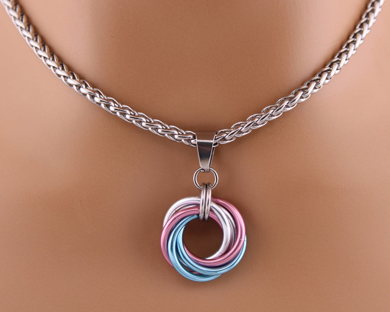 Transgender O Ring Necklace - LGBTQ Pride Jewelry, LGBTQ Pride Gift