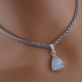 Triangle Moonstone Day Collar Necklace