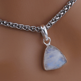 Triangle Moonstone Day Collar Necklace
