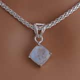 Moonstone Sterling Silver Submissive Day Collar Necklace