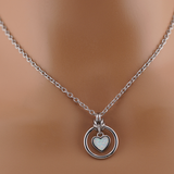 Submissive Day Collar – Opal Heart Necklace with BDSM O-Ring