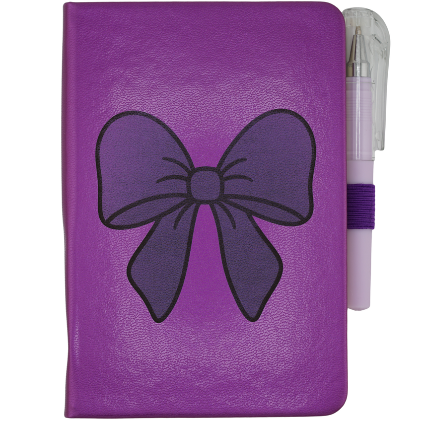 Personalized Good Girl Bow Mini Notebook – Leather Journal