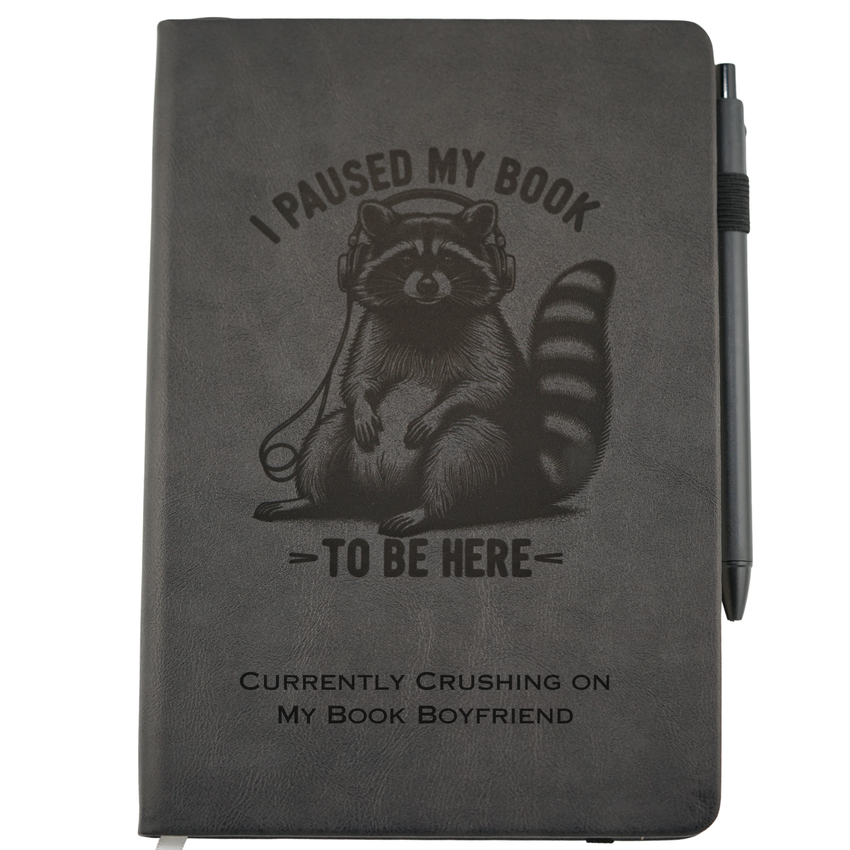 I Paused My Book to Be Here | Funny Bookish Journal | Dark Romance Reader Gift