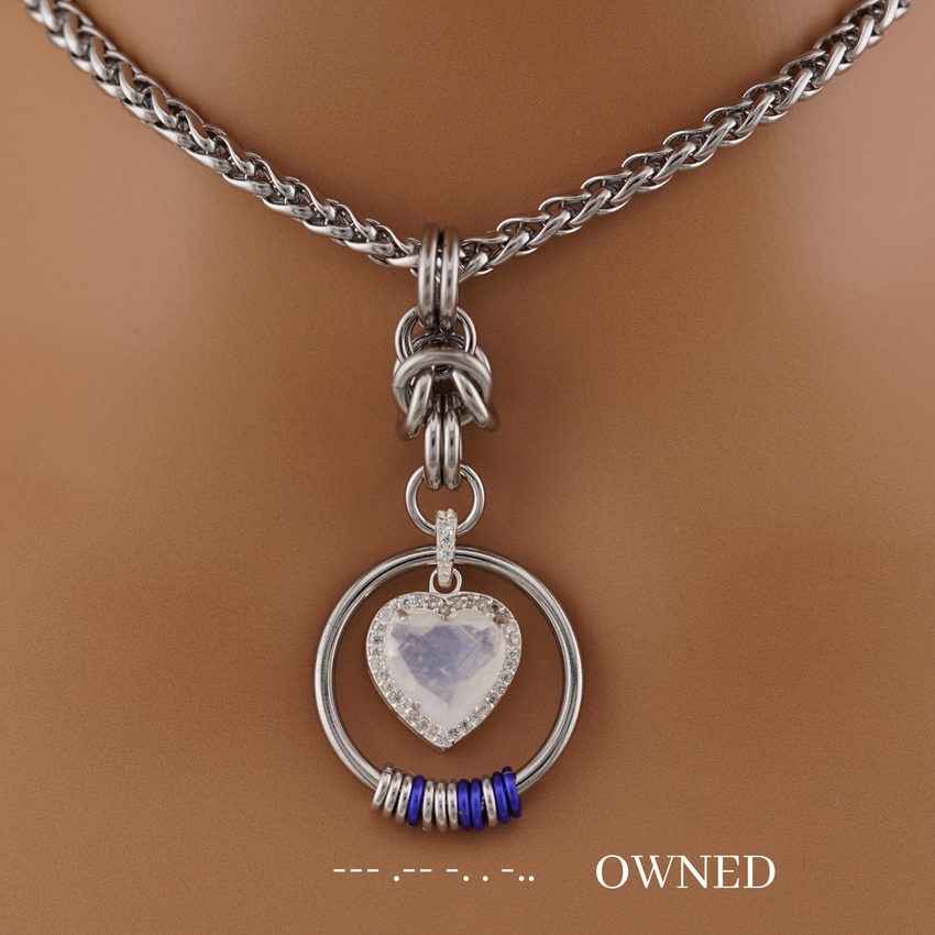 Limited Edition Rainbow Moonstone Morse Code