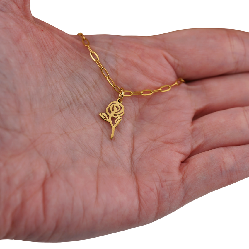 Rose Necklace – Romantic Layering Collar, Reward for Your Sub