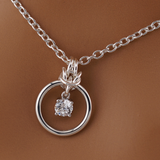 Sterling Silver Round CZ O-Ring