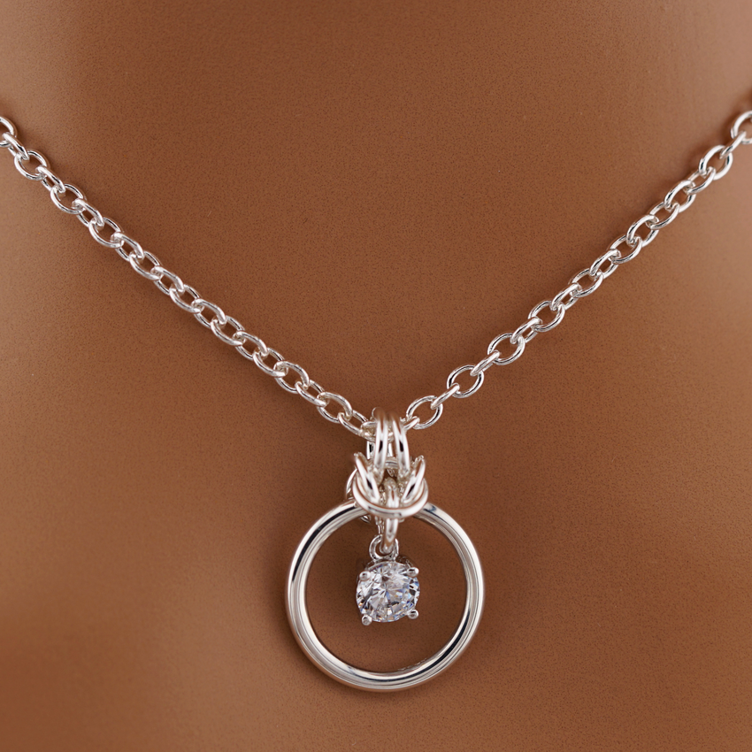 Sterling Silver Round CZ O-Ring