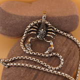 Stainless Steel Scorpion BDSM Kink Necklace - Master Gift or Discreet Day Collar