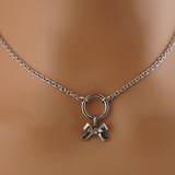 Good Girl O-Ring BDSM Collar – Silver