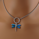 Blue Opal Dragonfly/ Wheat