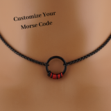 Morse Code O Ring Black Wheat