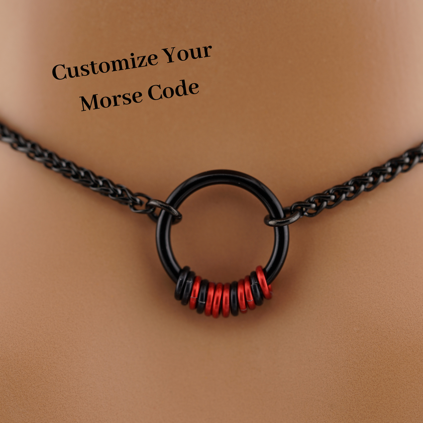 Morse Code O Ring Black Wheat