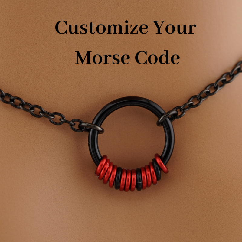 Morse Code O Ring Black