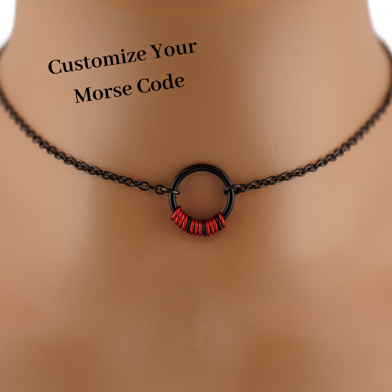 Morse Code O Ring Black