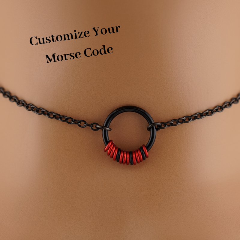 Morse Code O Ring Black