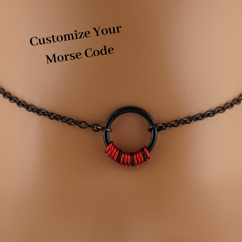 Morse Code O Ring Black