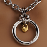 Statement O with gold heart lock