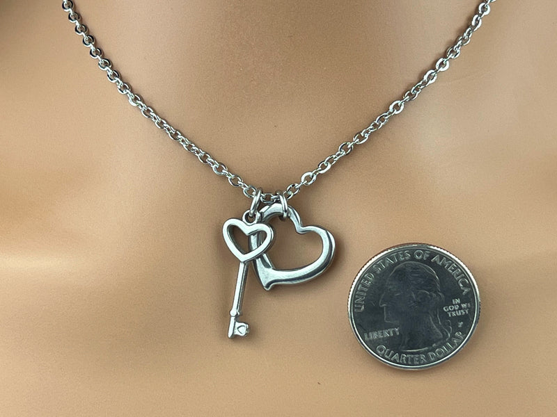 Tiffany & Co. Sterling Silver Padlock Heart Necklace 24