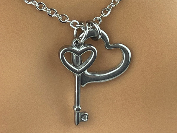 Heart and Key Necklace