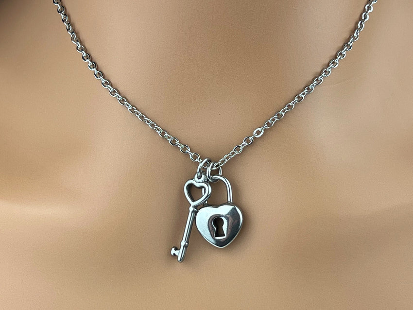 Women's Lock Key Pendant Necklace